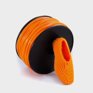 Recreus FilaFlex 3D Filament 1,75mm in orange mit Schuh