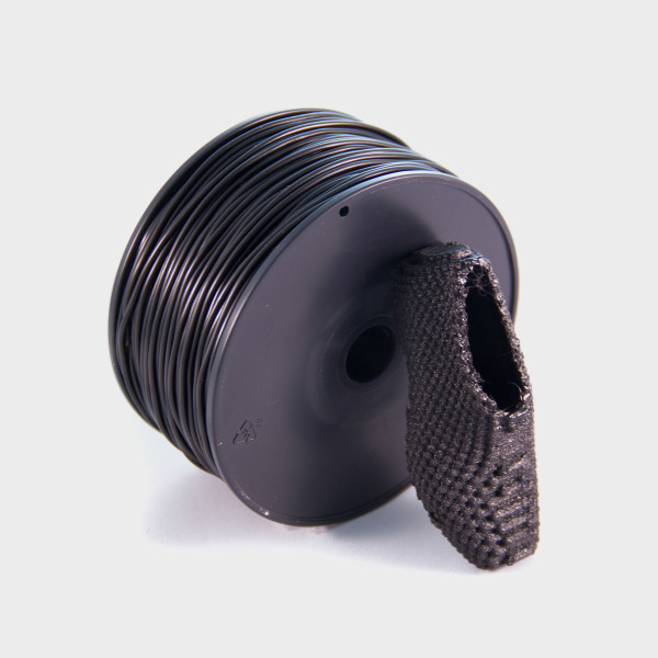 Recreus FilaFlex 3D Filament 1,75mm in schwarz Black mit Schuh