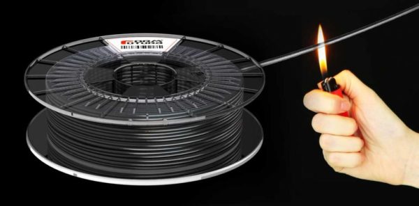 Feuerfestes ABS 3D Filament von Formfutura mit dem Durchmesser 1.75mm in Schwarz